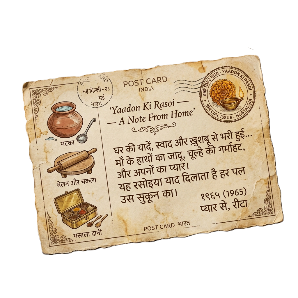 Nani's Handwritten Postcard (With Background)